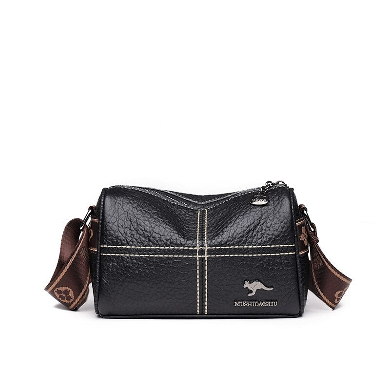 Thick Strap Ladies Leather Crossbody Shoulder Bag | Dotflakes