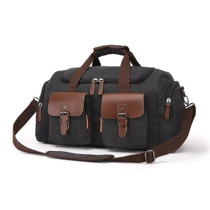 Unisex Vintage Canvas Weekender | Duffel Bag | Dotflakes