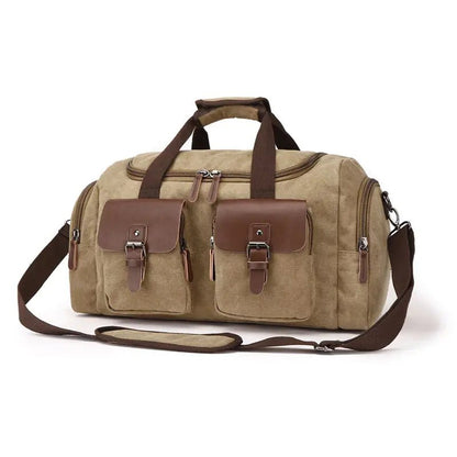 Unisex Vintage Canvas Weekender | Duffel Bag | Dotflakes