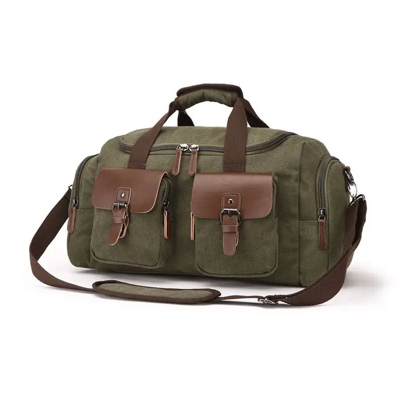 Unisex Vintage Canvas Weekender | Duffel Bag | Dotflakes