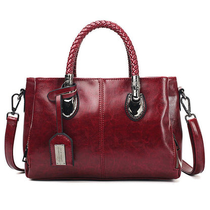 Vintage Oil Wax Leather Luxury Handbag | Dotflakes