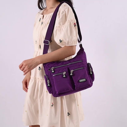 Women Multi - Pocket Waterproof Crossbody Bag | Dotflakes