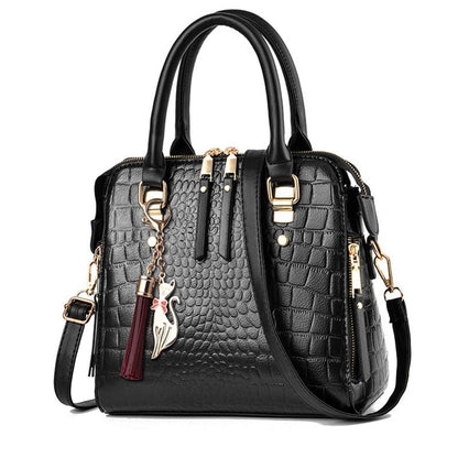 Women Retro Alligator PU Leather Handbag | Dotflakes