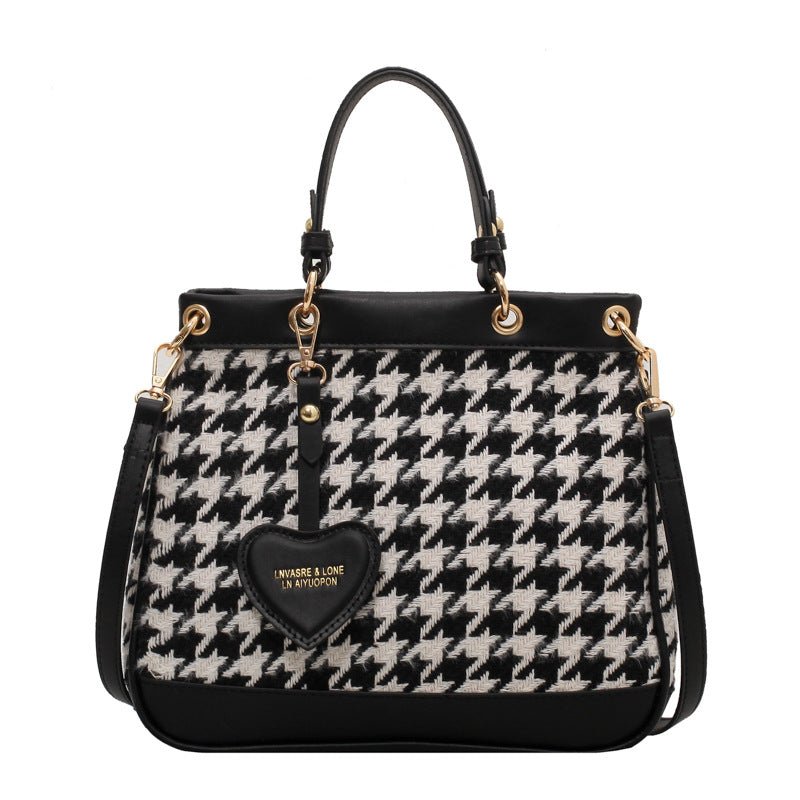 Women's Black & White Handbag | Dotflakes