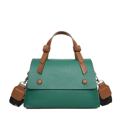 Women's Contrast Brown Green Crossbody Bag | Dotflakes