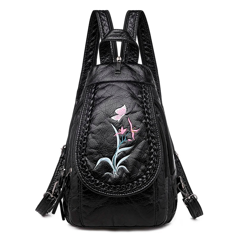 Women's Embroidery Mini Backpack | Dotflakes