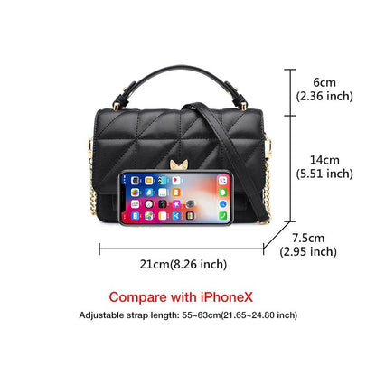 Women's Flap Black Stylish Crossbody Bag | Dotflakes