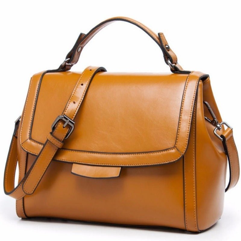 Women's Leather Crossbody Messenger Bag | Dotflakes