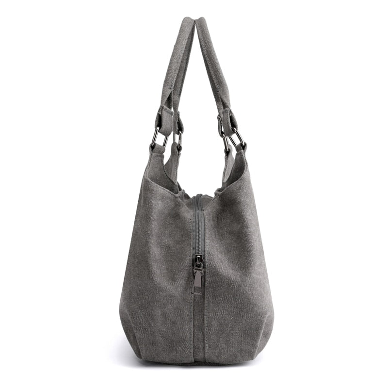 Women's Multi - layer Canvas Shopping Tote | Dotflakes