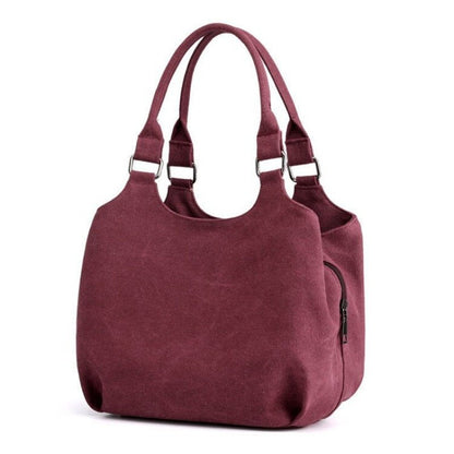 Women's Multi - layer Canvas Shopping Tote | Dotflakes