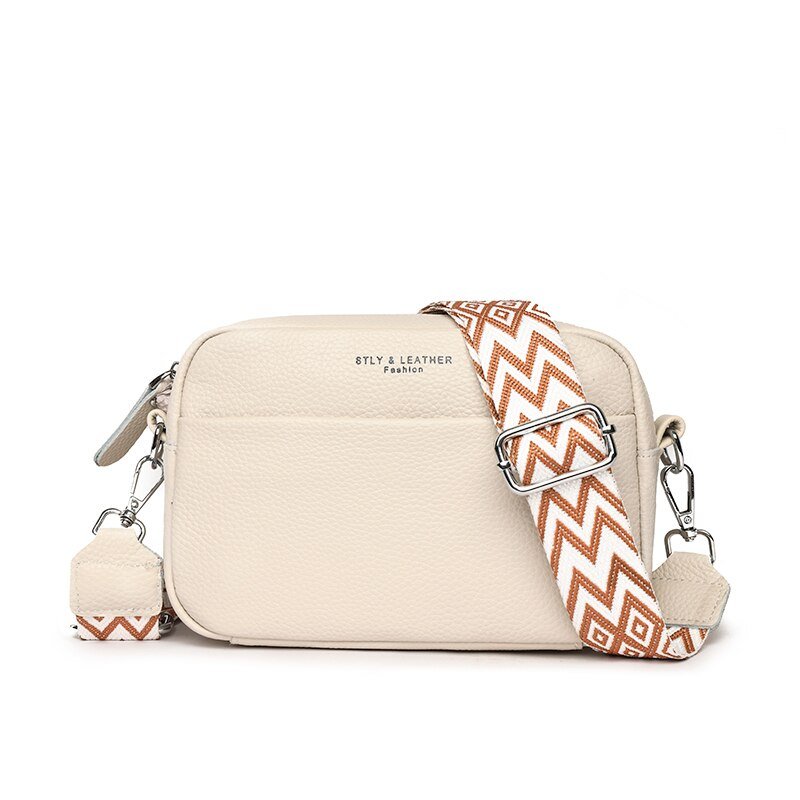 Women's Thick Strap Leather Crossbody Bag | Dotflakes