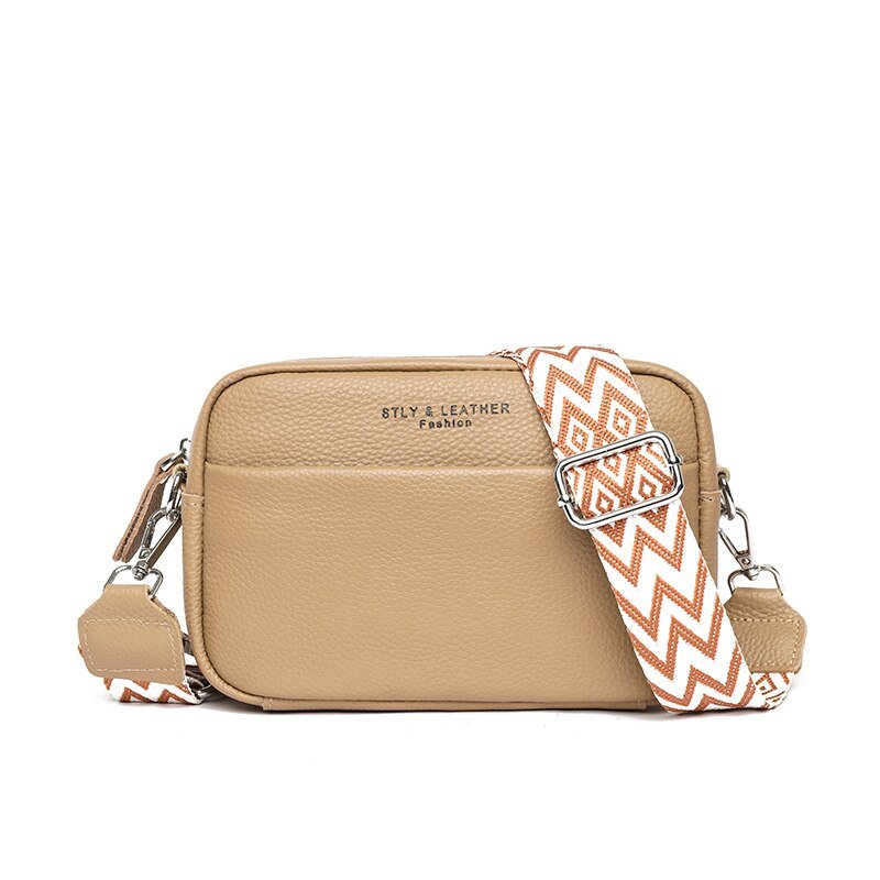 Women's Thick Strap Leather Crossbody Bag | Dotflakes