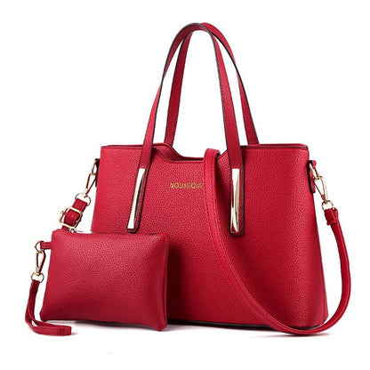 Women's Vintage 2 - piece PU Leather Handbags | Dotflakes