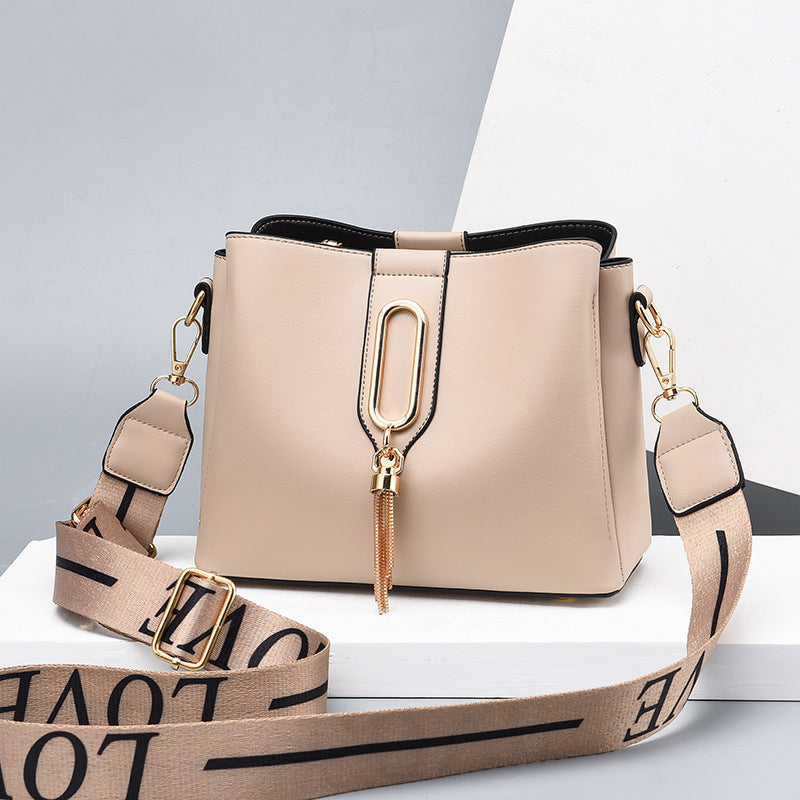 All-match Women Small Shoulder Bags | Trendy Love Strap Solid Color Handbags