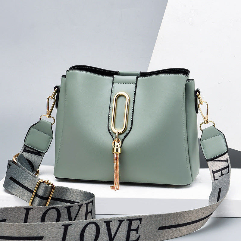 All-match Women Small Shoulder Bags | Trendy Love Strap Solid Color Handbags Dotflakes