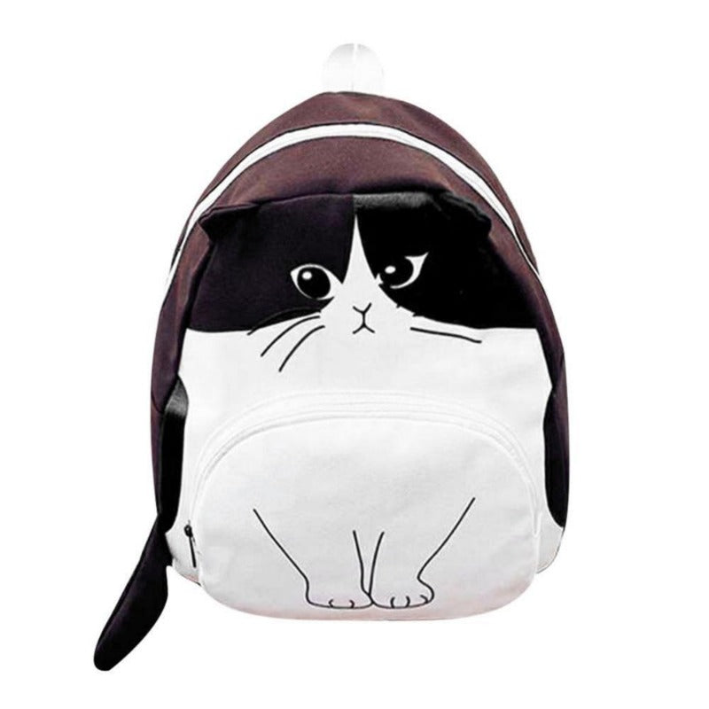 Cat Canvas Backpack Dotflakes
