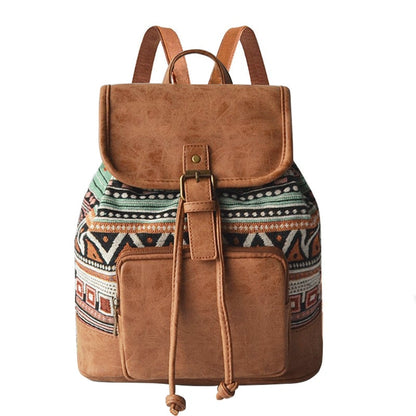 Vintage Embroidery Canvas Backpack | Dotflakes