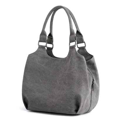 Women's Multi-layer Canvas Shopping Tote | Dotflakes