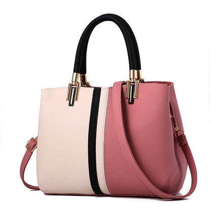 Ladies Elegant Attractive Contrast Color Handbags Dotflakes