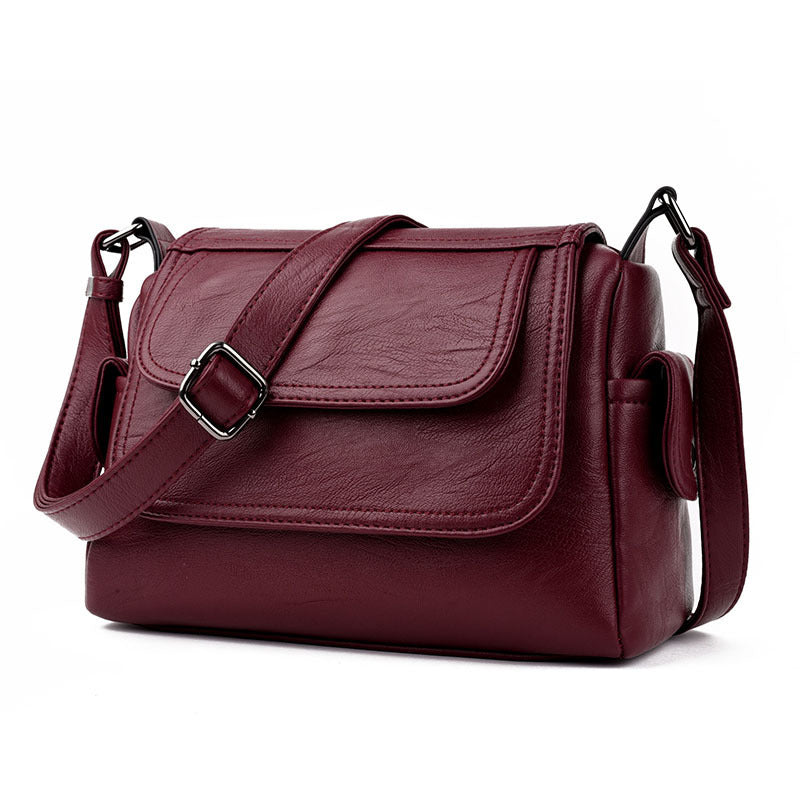 Solid Color Leather Handbags for Women Dotflakes