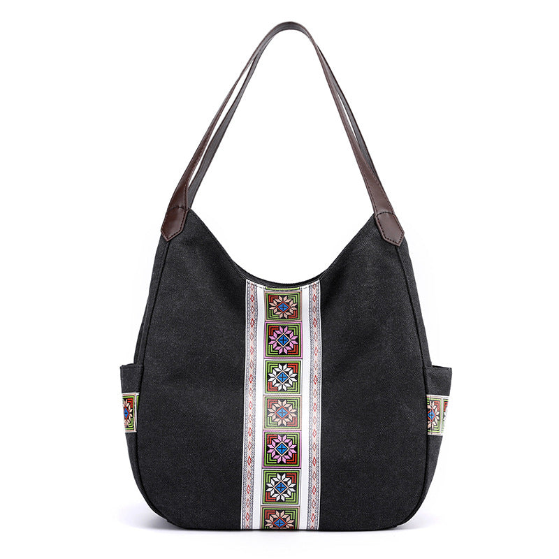 Women's Canvas Tote Bags | Shopping Portable Shoulder Bags | Reusable Grocery Bags Dotflakes