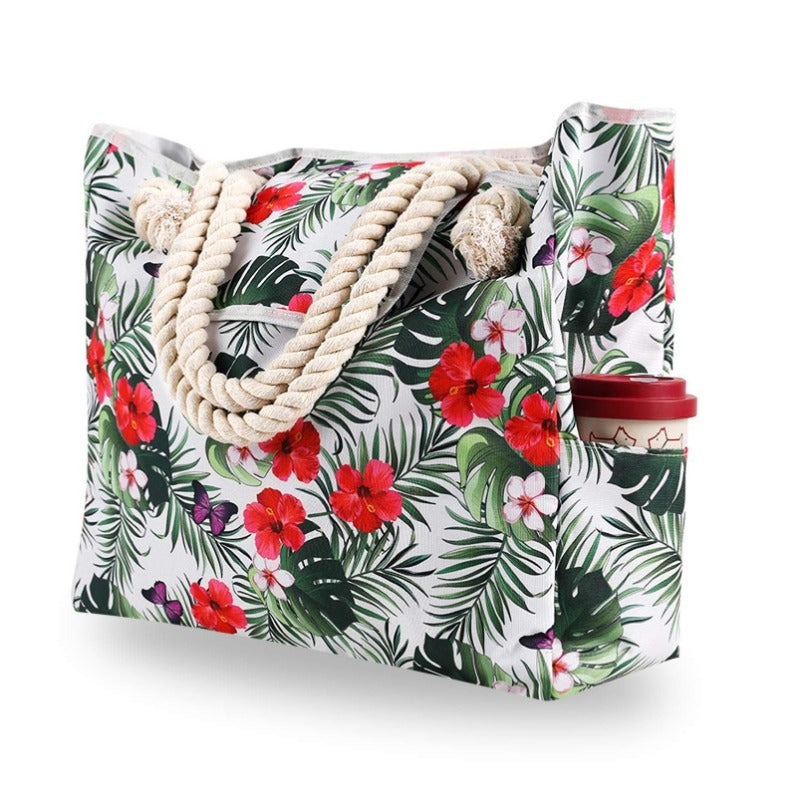 Women's Large Capacity Handy Print Beach Bags | Totes | Shopping Bags Dotflakes